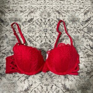 Victoria's Secret Vibrant Red Lace Bra